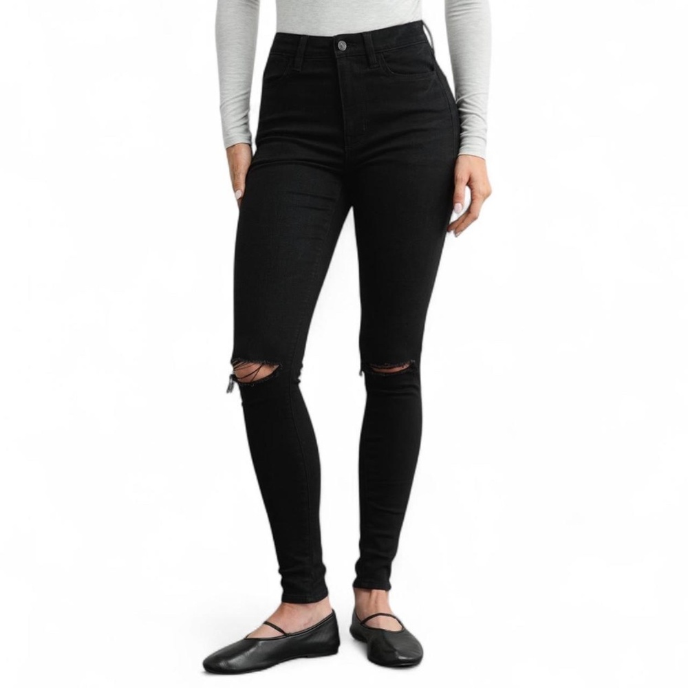 AE Next level Curvy Super Hi-Rise Jegging - Black - Size 4s